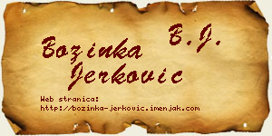 Božinka Jerković vizit kartica